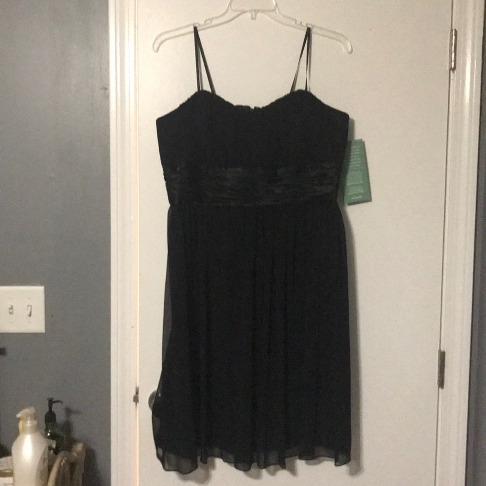 Black Strapless Cocktail Dress, New With Tags